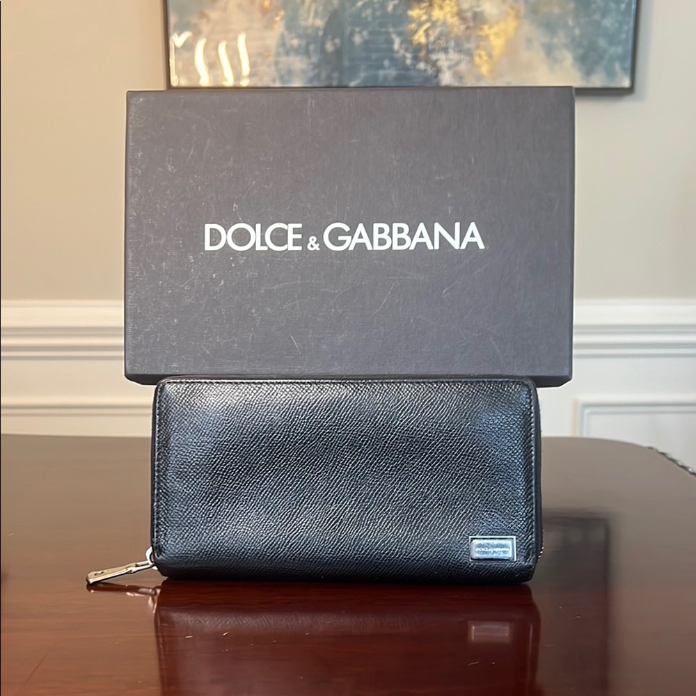 Authentic Dolce & Gabbana Black Leather Wallet